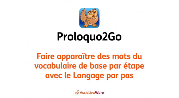 Faire apparaître des mots du vocabulaire de base par étape avec le Langage par pas