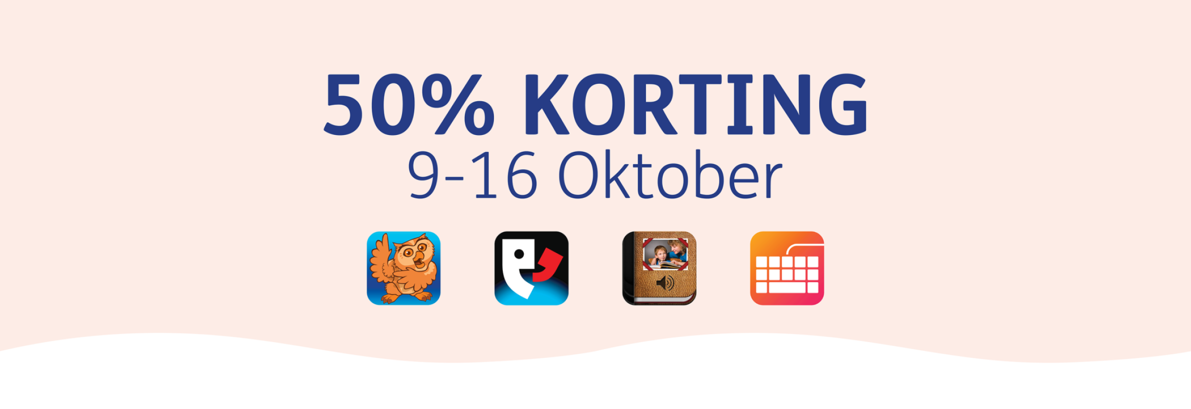 50% korting 9-16 Oktober Proloquo2Go Proloquo4Text Pictello Keeble